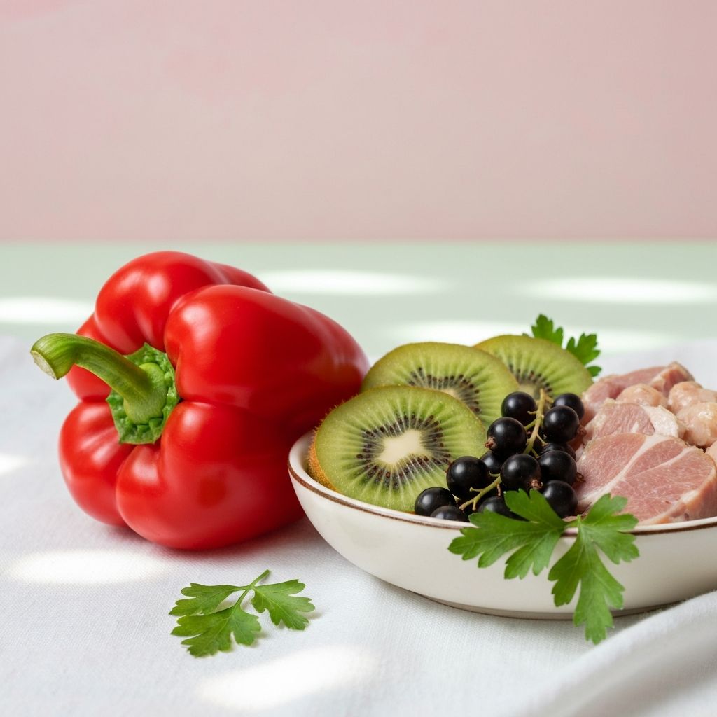 Świeże warzywa i owoce bogate w witaminę C